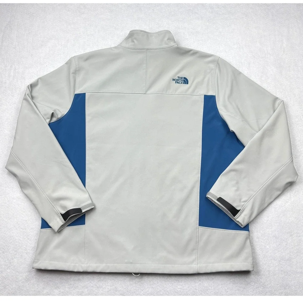 The North Face Mens Apex Bionic Softshell Jacket Gray Blue WindWall Size XXL